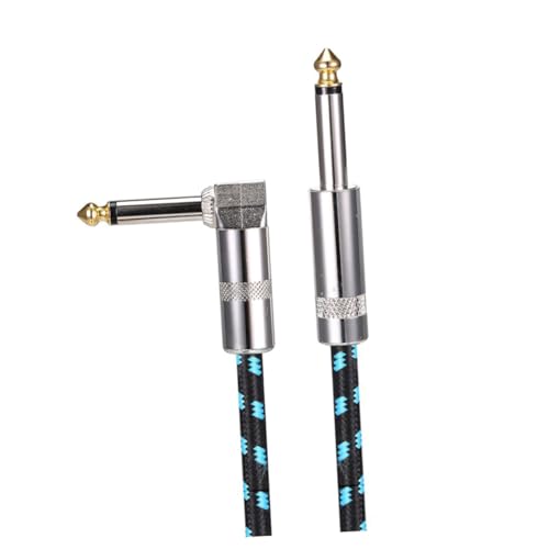 TOGEVAL Gitarren Instrumentenkabel Langlebiges Audio Verbindungskabel für Gitarre Keyboard Bass Abgeschirmtes Geräuscharmes Kabel für Bühne und Studio von TOGEVAL
