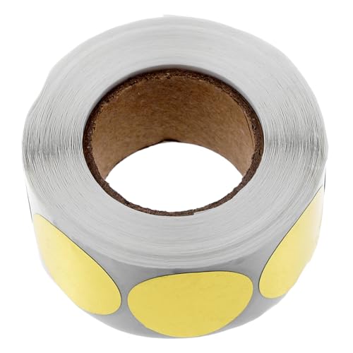 TOGEVAL Goldene Runde Aufkleber zum Beschriften Selbstklebende Geschenketiketten für DIY Geschenkanhänger Scrapbooking Partydeko und Geschenkverpackungen Rückstandslos Entfernbar PVC von TOGEVAL
