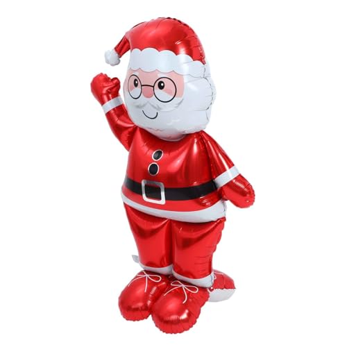 TOGEVAL Großer Aufblasbarer Weihnachtsmann Aluminiumfolienballon für Innen und Außen Stehender Santa Claus Party Dekoration Einfach Aufzublasen Stabile Basis Festliche Weihnachtsdeko TOGEVAL Großer Aufblasbarer Weihnachtsmann Aluminiumfolienballon für Innen und Außen Stehender Santa Claus Party Dekoration Einfach Aufzublasen Stabile Basis Festliche Weihnachtsdeko von TOGEVAL
