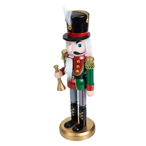 TOGEVAL Grüner Feder Soldat Holzfigur Dekoration für Zuhause Tischornament Langlebig aus Holz und Niedlich Gestaltet als Weihnachtsdeko und von TOGEVAL