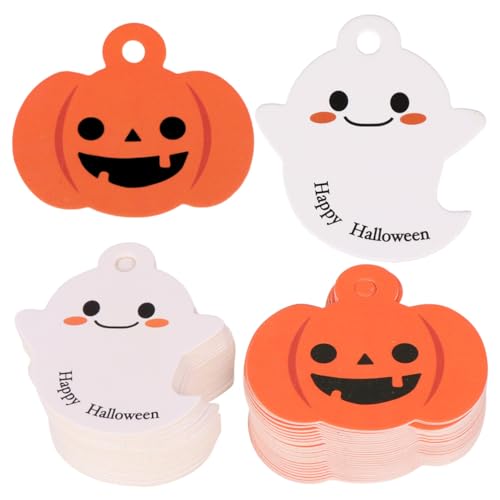 TOGEVAL Halloween Geschenkanhänger aus Papier Vorgefertigte zum Aufhängen für DIY Dekoration Bastelprojekte Geschenkverpackungen und Halloween Party Zubehör von TOGEVAL