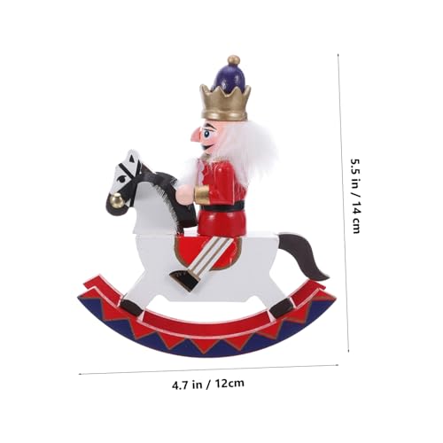 TOGEVAL Holzfigur Schaukelpferd Handgefertigte Weihnachtsdekoration mit Detailreichem Design Vielseitig als Christbaumschmuck und Festlicher Tischschmuck für Kreative Spielmomente und TOGEVAL Holzfigur Schaukelpferd Handgefertigte Weihnachtsdekoration mit Detailreichem Design Vielseitig als Christbaumschmuck und Festlicher Tischschmuck für Kreative Spielmomente und von TOGEVAL