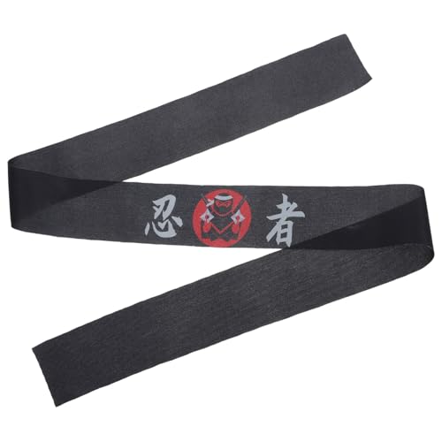 TOGEVAL Japanisches Stirnband mit Ninja Karate Motiv Wiederverwendbares Koch Stirnband aus Komfortablem Polyester Verstellbar für Herren für Kochen Sport und Alltag Langlebig und von TOGEVAL