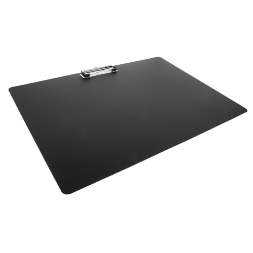 TOGEVAL Klemmbrett Kunststoff Clipboard Dickes Schreibbrett mit Metallclip Ergonomisch Geformt Schwarz für Büro Schule und Zuhause TOGEVAL Klemmbrett Kunststoff Clipboard Dickes Schreibbrett mit Metallclip Ergonomisch Geformt Schwarz für Büro Schule und Zuhause von TOGEVAL