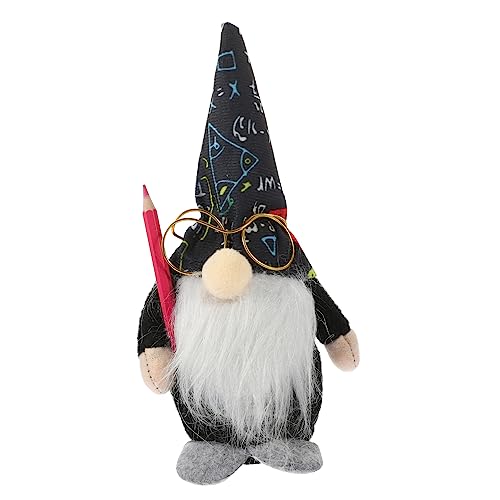 TOGEVAL Kreative Plüschzwerg Deko Puppe Schwarzer Hut Schwarze Kleidung Handgefertigte Stofffigur für Büro Wohnzimmer Niedliche Sammlerfigur als Originelle Hausdekoration TOGEVAL Kreative Plüschzwerg Deko Puppe Schwarzer Hut Schwarze Kleidung Handgefertigte Stofffigur für Büro Wohnzimmer Niedliche Sammlerfigur als Originelle Hausdekoration von TOGEVAL