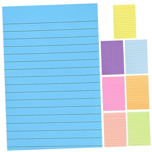 TOGEVAL Linierte Haftnotizen Set Pastellfarben Selbstklebende Memo Sticker für Büro und Schule Starke Haftung Vielseitig Einsetzbar für Notizen und To Do Listen von TOGEVAL