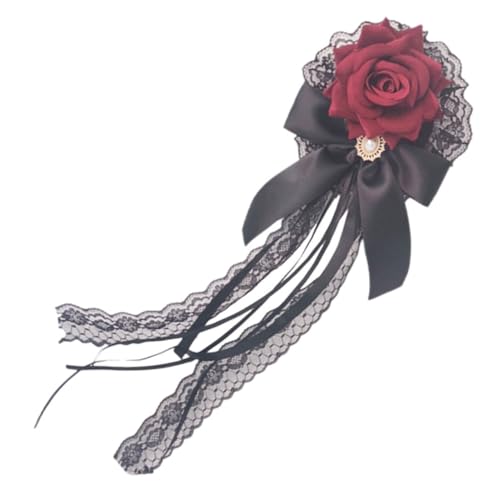 TOGEVAL Lolita Haarklammer Gothic Stil Rote Samt Haarschmuck Damen Brautschmuck Party Foto Requisite Eleganter Haarclip für Frauen und Mädchen TOGEVAL Lolita Haarklammer Gothic Stil Rote Samt Haarschmuck Damen Brautschmuck Party Foto Requisite Eleganter Haarclip für Frauen und Mädchen von TOGEVAL