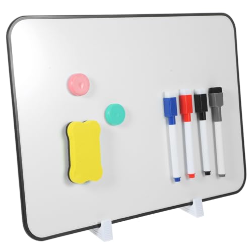 TOGEVAL Magnetisches Doppelseitiges Tragbares Whiteboard mit Ständer Trocken Abwischbar für Zuhause Büro und Inklusive Marker und Radiergummi Glatte Schreibfläche Zufällige Farbe von TOGEVAL