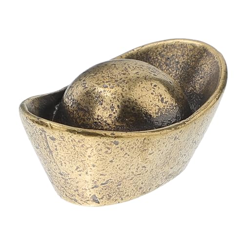 TOGEVAL Messing Dekoration Gelbgold Ingot Desktop Ornament Realistisches Design Leicht und Tragbar Festliche Tischdekoration für Neujahr und Frühlingsfest TOGEVAL Messing Dekoration Gelbgold Ingot Desktop Ornament Realistisches Design Leicht und Tragbar Festliche Tischdekoration für Neujahr und Frühlingsfest von TOGEVAL