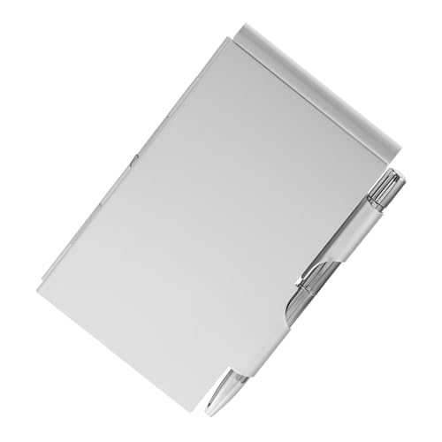TOGEVAL Mini Notizblock mit Metallhülle und Stift Kleines Tragbares Pocket Notepad mit Reißbaren Memo tabs Robustes Aluminium notizbuch für Büro Schule und Unterwegs Silberfarben Handlich TOGEVAL Mini Notizblock mit Metallhülle und Stift Kleines Tragbares Pocket Notepad mit Reißbaren Memo tabs Robustes Aluminium notizbuch für Büro Schule und Unterwegs Silberfarben Handlich von TOGEVAL