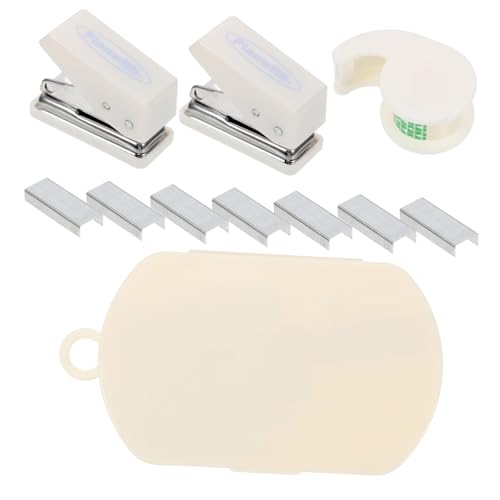 TOGEVAL Multifunktionales Handbuch Klebeband Handlicher Klebebandspender mit Tacker und Locher für Diy Scrapbooking und Bürobedarf Weiß TOGEVAL Multifunktionales Handbuch Klebeband Handlicher Klebebandspender mit Tacker und Locher für Diy Scrapbooking und Bürobedarf Weiß von TOGEVAL