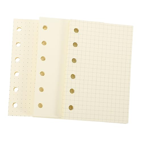 TOGEVAL Nachfüllpapier für Notizbuch Teiliges mit Löchern Blanko und Punktpapier Planner und Tagebuch Einfach zu Verwenden Reißfest von TOGEVAL