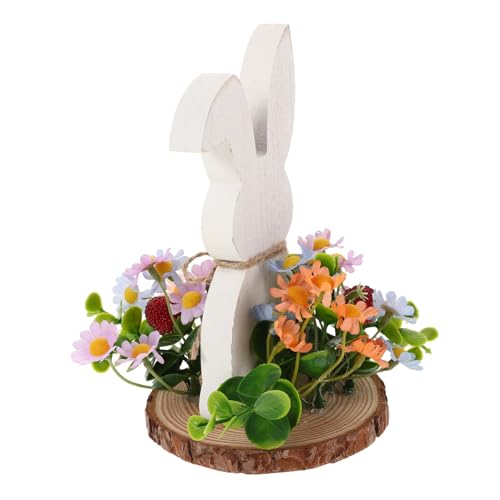 TOGEVAL Niedliche Hasen-tischdekoration Aus Holz Mit Blumencluster, Freistehendes Hasen-tischschild Aus Holz, Osterhasen-tischdekoration Für Die Frühlingshafte Inneneinrichtung TOGEVAL Niedliche Hasen-tischdekoration Aus Holz Mit Blumencluster, Freistehendes Hasen-tischschild Aus Holz, Osterhasen-tischdekoration Für Die Frühlingshafte Inneneinrichtung von TOGEVAL