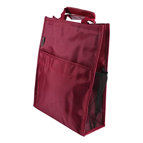 TOGEVAL Oxford Dokumententasche mit Reißverschluss Tutorial aus Wasserdichtem Oxford Lagiges Design für Berufstätige Rot Große Kapazität von TOGEVAL