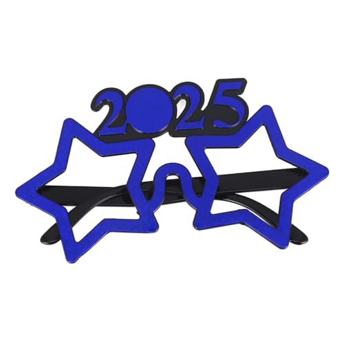 TOGEVAL Partybrille aus Robustem Pc Lustige Stern Design Neujahrsbrille für Silvesterfeier Leichte Foto Requisite für Erwachsene und Freunde von TOGEVAL