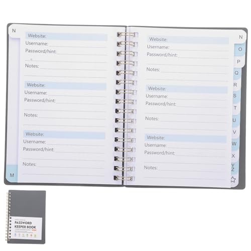 TOGEVAL Passwort Buch klein Schlüssel Anmeldung mit Passwortbuch für Senioren Passwort Bücher praktischer pp Grau TOGEVAL Passwort Buch klein Schlüssel Anmeldung mit Passwortbuch für Senioren Passwort Bücher praktischer pp Grau von TOGEVAL