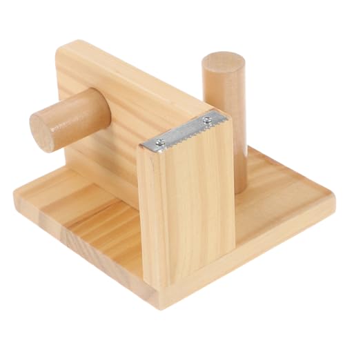 TOGEVAL Praktischer Klebebandspender aus Holz Haushalts Klebebandabroller mit Einfachem Schneidesystem Vielseitiger Tape Cutter für Büro Geschenkband und Heimgebrauch Kompakte von TOGEVAL