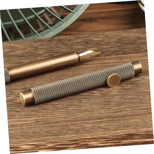 TOGEVAL Retro Messing Füllfederhalter Feinspitze Tragbarer Kalligrafie Stift für Studenten Künstler Stilvolles Design Langlebig Vielseitig für Schreiben und Kunst TOGEVAL Retro Messing Füllfederhalter Feinspitze Tragbarer Kalligrafie Stift für Studenten Künstler Stilvolles Design Langlebig Vielseitig für Schreiben und Kunst von TOGEVAL