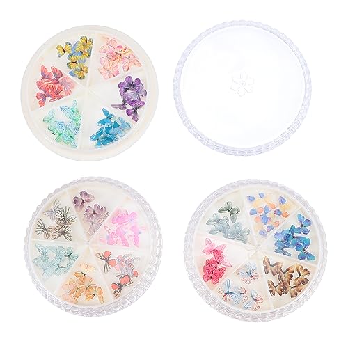 TOGEVAL Schmetterlinge Nageldekorationsset Boxen mit Butterflies Nagelpatches für Kreative Maniküre für DIY Nagelkunst und Schmuckgestaltung Leicht Tragbar TOGEVAL Schmetterlinge Nageldekorationsset Boxen mit Butterflies Nagelpatches für Kreative Maniküre für DIY Nagelkunst und Schmuckgestaltung Leicht Tragbar von TOGEVAL