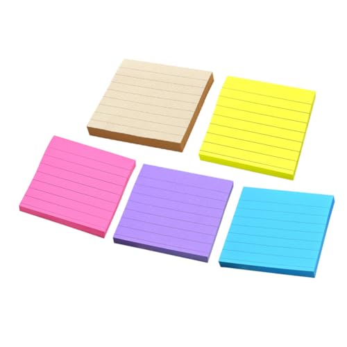 TOGEVAL Selbstklebende Liniierte Memo Pads Wasserfest in Fluoreszierendem Rot Gelb Kraftpapier Dunkelblau und Dunkelviolett Praktische Haftnotizen für Büro Schule und Studium Leicht TOGEVAL Selbstklebende Liniierte Memo Pads Wasserfest in Fluoreszierendem Rot Gelb Kraftpapier Dunkelblau und Dunkelviolett Praktische Haftnotizen für Büro Schule und Studium Leicht von TOGEVAL