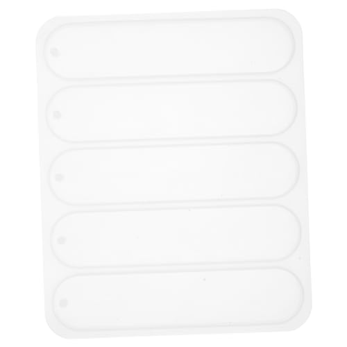 TOGEVAL Silikon Lesezeichenform Oval für Epoxidharz UV Resin Basteln DIY Buchzeichen Gießen mit Glatter Oberfläche für Personalisierte Geschenke und Kreative Bastelideen von TOGEVAL