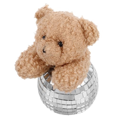 TOGEVAL Spiegelnde Disco Bär Dekoration Glasfigur mit Reflektierender Oberfläche Niedliches Kleines Plüsch Tischornament für Party und Wohnraumdeko für Schreibtisch und Beistelltisch TOGEVAL Spiegelnde Disco Bär Dekoration Glasfigur mit Reflektierender Oberfläche Niedliches Kleines Plüsch Tischornament für Party und Wohnraumdeko für Schreibtisch und Beistelltisch von TOGEVAL