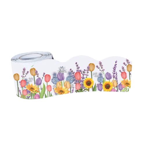TOGEVAL Stylische Pinnwand-bordüre Selbstklebender Rahmenaufkleber für Klassenzimmer Dekoration mit Frühling Tulpen Motiv Wiederverwendbarer Randaufkleber für Schwarze Tafeln und Partys TOGEVAL Stylische Pinnwand-bordüre Selbstklebender Rahmenaufkleber für Klassenzimmer Dekoration mit Frühling Tulpen Motiv Wiederverwendbarer Randaufkleber für Schwarze Tafeln und Partys von TOGEVAL