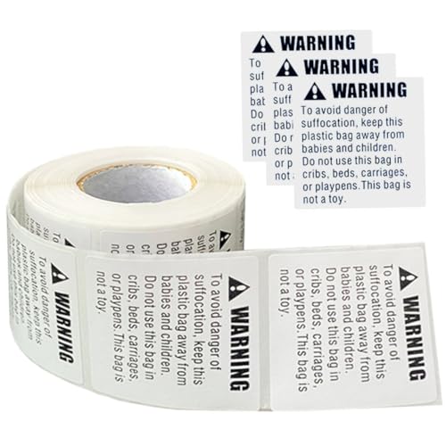 TOGEVAL Suffocation Warning Decals Selbstklebende Versandaufkleber pro für Verpackung Schutz vor Erstickungsgefahr Klare Warnhinweise für Glatte Oberflächen TOGEVAL Suffocation Warning Decals Selbstklebende Versandaufkleber pro für Verpackung Schutz vor Erstickungsgefahr Klare Warnhinweise für Glatte Oberflächen von TOGEVAL