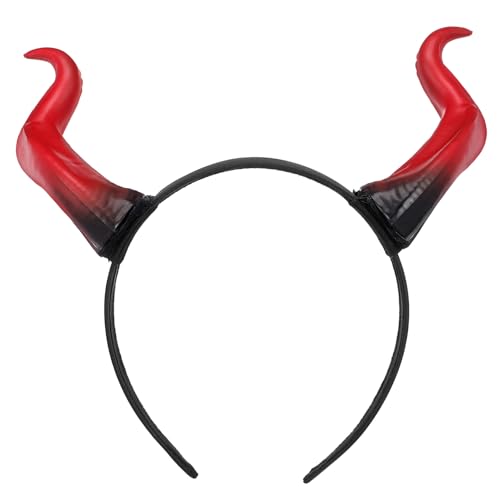 TOGEVAL Teufelshörner Haarreif Halloween Kopfschmuck Leichtes PP Material Komfortabel für Damen Herren Karneval Fasching Bühnenauftritt Party Zubehör von TOGEVAL