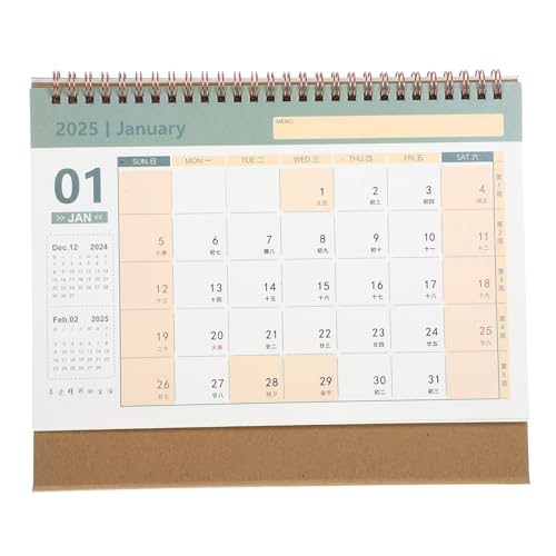 TOGEVAL Tischkalender Notizblock Monatskalender Dekorativer Standkalender Filigraner Standkalender Büroaccessoire Filigraner Minikalender Büro Tischkalender Stehender Tischkalender von TOGEVAL