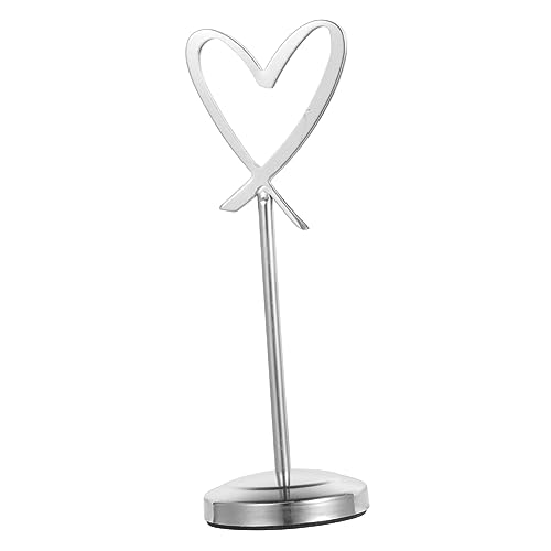 TOGEVAL Tischkartenhalter Herzform Silber Tischnummernhalter für Hochzeit Empfang Restaurant Robuster Platzkartenhalter als Elegante Tischdeko für Feierlichkeiten TOGEVAL Tischkartenhalter Herzform Silber Tischnummernhalter für Hochzeit Empfang Restaurant Robuster Platzkartenhalter als Elegante Tischdeko für Feierlichkeiten von TOGEVAL