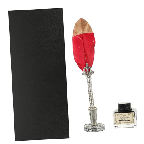 TOGEVAL Vintage Stil Schreibfeder Füllfederhalter mit Gravur Praktischer Schreibfeder für Kalligraphie Anfänger Tintenfass Kompatibel Komfortabler Retro Federstift als für Kalligraphen TOGEVAL Vintage Stil Schreibfeder Füllfederhalter mit Gravur Praktischer Schreibfeder für Kalligraphie Anfänger Tintenfass Kompatibel Komfortabler Retro Federstift als für Kalligraphen von TOGEVAL