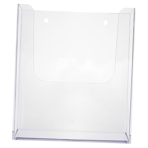 TOGEVAL Wandhalter Dokumentenhalter Transparent Robuster Wand Organizer mit Vorgebohrten Löchern Platzsparend für Büro Zeitschriften Prospekte Ordner und Bücher von TOGEVAL