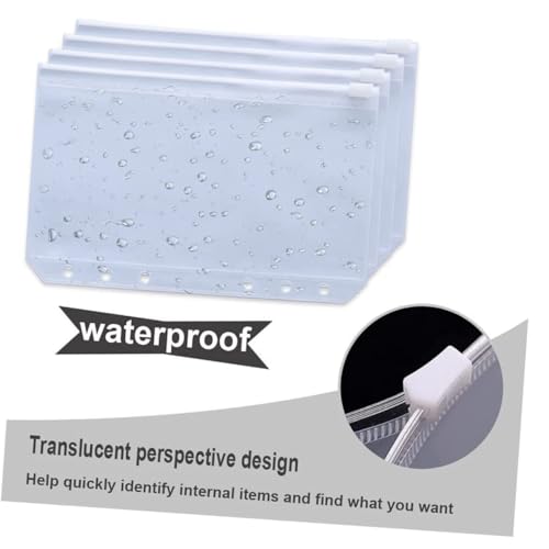 TOGEVAL Wasserdichter PVC Budget Planer Ringbuch mit Zipper Taschen Bunten Budgetblättern und Etikettenstickern Praktischer Haushaltsplaner für Finanzen Reise und Business Tragbar und von TOGEVAL