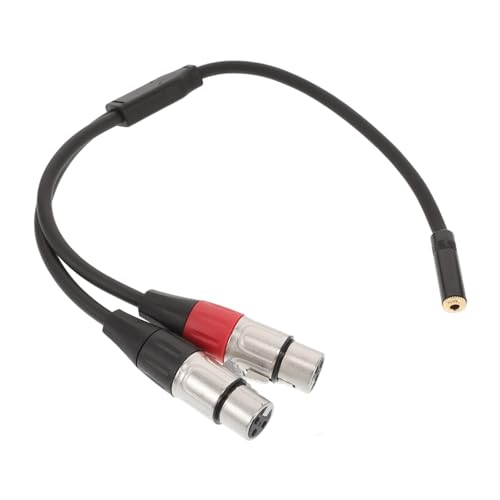 TOGEVAL Xlr Splitterkabel Pin Xlr Frauen Mann Y Kabel Audio Adapter für Mikrofone Vielseitige Verbindung für Audiogeräte Hoher Signalqualität für Multidevice Anwendungen von TOGEVAL