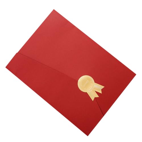 TOGEVAL Zertifikatshalter in Weinrot aus Papier Leichter Praktischer Umschlag zum Schutz von Urkunden Auszeichnungen und Abschlusszeugnissen Stilvolles Design für Mitarbeiter und Studenten von TOGEVAL