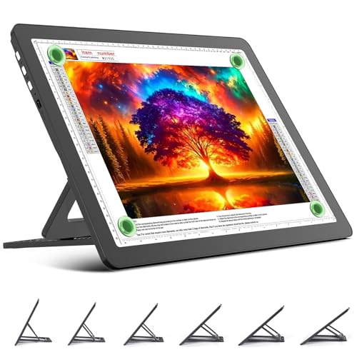 TOHETO A3 Leuchttisch mit Ständer für Diamantmalerei, Wiederaufladbares Ultraheller Leuchtkasten zum Zeichnen,Aufladbar LED Licht Pad zum Nachzeichnen, Kabelloses Lichttafel Lichtplatte zum Skizzieren TOHETO A3 Leuchttisch mit Ständer für Diamantmalerei, Wiederaufladbares Ultraheller Leuchtkasten zum Zeichnen,Aufladbar LED Licht Pad zum Nachzeichnen, Kabelloses Lichttafel Lichtplatte zum Skizzieren von TOHETO