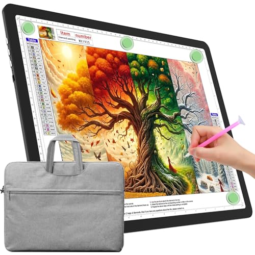 TOHETO A3 Leuchttisch mit Tasche für Diamantmalerei, Ultraheller Leuchtkasten mit Seitliche Tasten, LED Licht Pad zum Nachzeichnen, Lichtplatte Lichttafel zum Skizzieren, Zeichnen, Designen (Schwarz) TOHETO A3 Leuchttisch mit Tasche für Diamantmalerei, Ultraheller Leuchtkasten mit Seitliche Tasten, LED Licht Pad zum Nachzeichnen, Lichtplatte Lichttafel zum Skizzieren, Zeichnen, Designen (Schwarz) von TOHETO