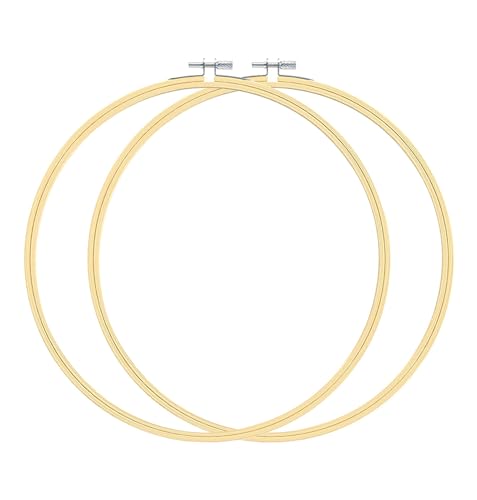 TOKERD 2 Stück 30m Stickrahmen Groß Holz Bambus Kreuzstich Rahmen Einstellbar Stickerei Ring Hoop Runden Bambus Kreis Set Nähmaschine Stickerei Ring Cross Stitch Hoop für Dekoration DIY Nähen TOKERD 2 Stück 30m Stickrahmen Groß Holz Bambus Kreuzstich Rahmen Einstellbar Stickerei Ring Hoop Runden Bambus Kreis Set Nähmaschine Stickerei Ring Cross Stitch Hoop für Dekoration DIY Nähen von TOKERD