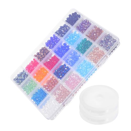 1 Schachtel Glasperlen Glasrunde Perlen DIY Schmuck lose Perlen Halskette Perlen dekorative Perlen Armbandperlen aus Glas Perlen für Schmuckhersteller Abstandsperlen für Ohrringe von TOKIDNY
