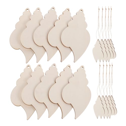 20 Stück Teiliges Unvollendeter Holzschalen Blanko Holzschneidformen für Malerei Küstendekorationen für Diy Projekte von TOKIDNY
