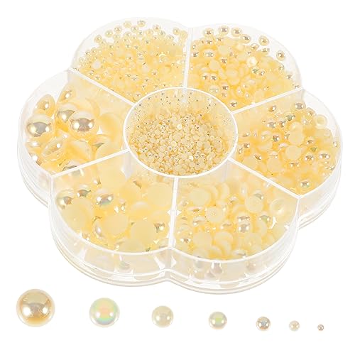 TOKIDNY 1 Box Perlen Haarschmuck, DIY Kleidung, Perlen Charm Perlen Zum Basteln, DIY Kopfschmuck Dekoration, Schöner Haarschmuck, Haarschmuck Für Frauen, Dekorative Haarspange von TOKIDNY