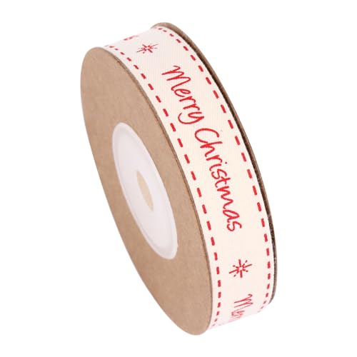 TOKIDNY Frohe Weihnachten Geschenkband aus Baumwolle Weihnachtsband Druckband vielseitig einsetzbar 10 m/Rolle TOKIDNY Frohe Weihnachten Geschenkband aus Baumwolle Weihnachtsband Druckband vielseitig einsetzbar 10 m/Rolle von TOKIDNY