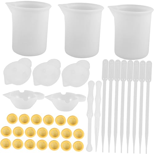 TOKIDNY 1 Satz Silikon Messbecher Set für Epoxidharz Teiliges Set für Diy Schmuckherstellung Leicht zu Reinigen für Kristallguss und Bastelprojekte Kompatibel mit Verschiedenen Harzen TOKIDNY 1 Satz Silikon Messbecher Set für Epoxidharz Teiliges Set für Diy Schmuckherstellung Leicht zu Reinigen für Kristallguss und Bastelprojekte Kompatibel mit Verschiedenen Harzen von TOKIDNY