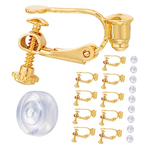 TOKIDNY 1 Set Ohrclip Adapter, Dekorative Ohrclips Zum Aufstecken, Ohrringclips Für Nicht Durchstochene Ohren, Ohrclip Basis, Schicke Ohrringbasis, Konvertiert Durchstochene Ohrringe In von TOKIDNY