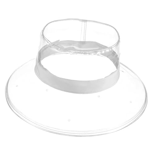 TOKIDNY 1 Stück Transparenter Wasserdichter Eimerhut Für Outdoor Aktivitäten Kreative Kopfbedeckung Weiß Ideal Für Angeln Strand Festivals Und Lustiges Accessoire von TOKIDNY