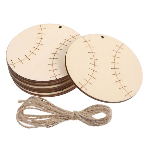 TOKIDNY 10 Stück Holz Hängedekorationen, Unvollendeter Sportball Ausschnitt, DIY Sport Baseball Ausschnitte, Ungefärbt, Handbemalt, Bastelspielzeug, Holzausschnitt, Holz Sport Baseball TOKIDNY 10 Stück Holz Hängedekorationen, Unvollendeter Sportball Ausschnitt, DIY Sport Baseball Ausschnitte, Ungefärbt, Handbemalt, Bastelspielzeug, Holzausschnitt, Holz Sport Baseball von TOKIDNY