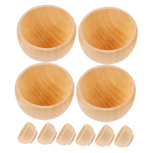 TOKIDNY 10 Stück Holzschalen, Mini Besteckspielzeug, Winzige Schalen, Unbehandelte Holzschalen, Schalen Zum Holzhandwerk, Unbemalte Holzschalen, Kleine Holzschalen, Kleine Schalen, TOKIDNY 10 Stück Holzschalen, Mini Besteckspielzeug, Winzige Schalen, Unbehandelte Holzschalen, Schalen Zum Holzhandwerk, Unbemalte Holzschalen, Kleine Holzschalen, Kleine Schalen, von TOKIDNY