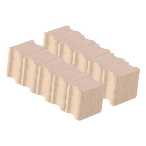 TOKIDNY 10 Stück Holzstempel Quadratische Leere Holzstempel zum Schnitzen Bastelzubehör für DIY Kunstwerke und Scrapbooking Langlebig und Handlich von TOKIDNY