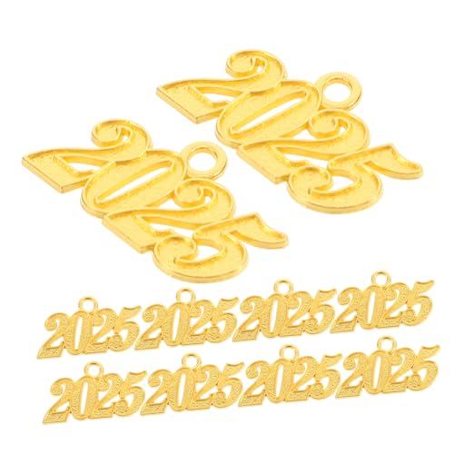 TOKIDNY 10 Stück Teiliges Abschluss Quaste Anhänger aus Metall Langlebige Abschlusskappen Dekoration Einfach Anzubringendes DIY Zubehör für Abiturfeier und Partygeschenke von TOKIDNY